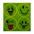 Набор стикеров светоотражающих, 4шт., желтые, "смайлики"