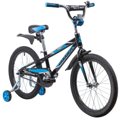 Велосипед NOVATRACK 20" DODGER алюм.,чёрный, тормоз нож, короткие крылья, защита цепи А-тип