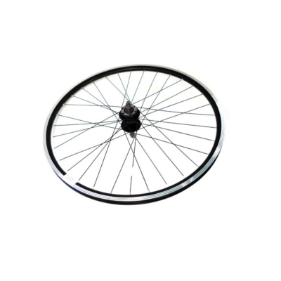 Колесо заднее 27.5" обод двойной алюм. серебр., диск, втулка под трещ. 7ск на промподшип. быстросъем