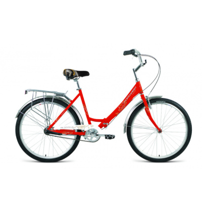 Велосипед FORWARD SEVILLA 26 3.0 (26" 3 ск. рост. 18.5" скл.) 2022, красный матовый/белый, RBK22FW26