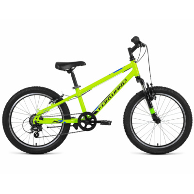 Велосипед FORWARD UNIT 20 2.0 (20" 6 ск. рост. 10.5") 2022, ярко-зеленый/черный, IBK22FW20059
