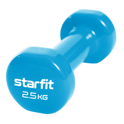 Гантель виниловая STARFIT DB-101 2,5 кг, синий