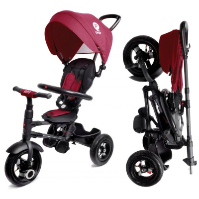 Велосипед 3-ный "Qplay Star" СКЛАДНОЙ, 10"/8", малиновый,