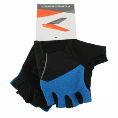 Велоперчатки , BI16008, S, короткий палец, FORWARD, черный/синий, FORWARD logo, RGSBI1600801