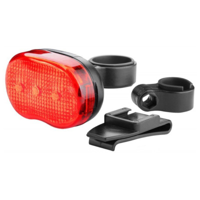 Фонарь задний JY-153T 3 cветодиода 3режима красно-черный