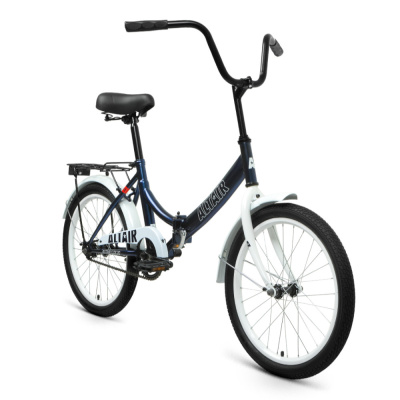 Велосипед ALTAIR CITY 20 (20" 1 ск. рост. 14" скл.) 2022, темно-синий/белый, RBK22AL20003