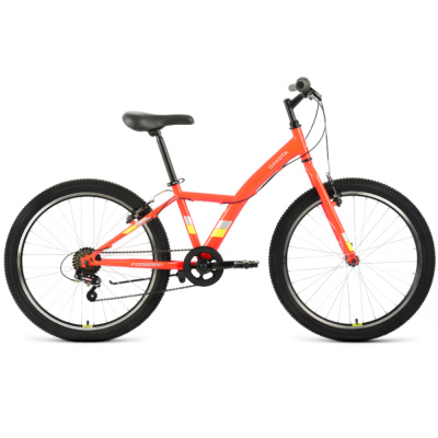 Велосипед FORWARD DAKOTA 24 1.0 (24" 6 ск. рост. 13") 2022, красный/желтый, RBK22FW24591