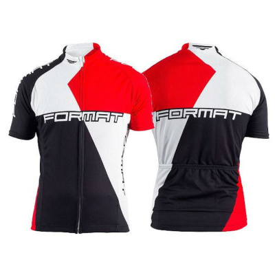 Джерси FORMAT короткий рукав, черный- красный- белый, M, RJRSFMTM0001