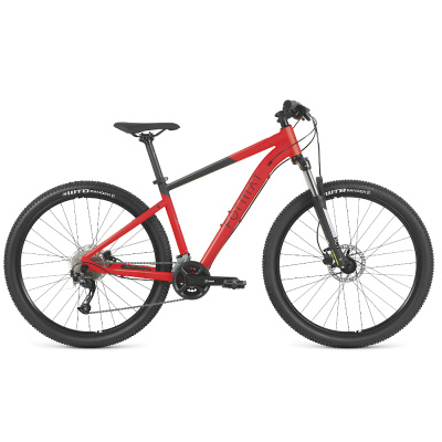 Велосипед FORMAT 1413 27,5 (27.5" 18 ск. рост. L) 2023, красный-мат/черный-мат