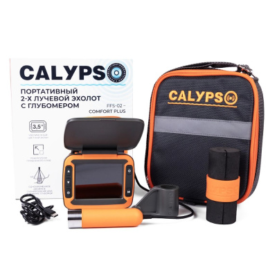 Эхолот портативный 2-х лучевой с глубомером TM CALYPSO FFS-02 COMFORT PLUS