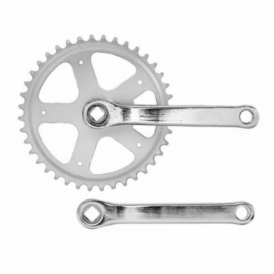 Комплект шатунов с вед. звездой, GS-S112А, 32T, 152 мм, 9/16", с защитой, черный, YCWGSS112A05