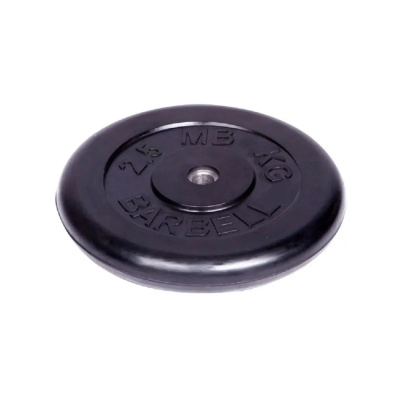 Диск обрезиненный "Atlet" d 26 мм чёрный 2,5 кг