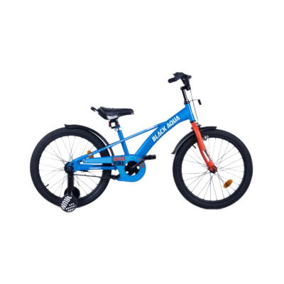 Велосипед Black Aqua Velorun 20", 1s (синий-оранжевый)