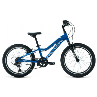 Велосипед FORWARD TWISTER 20 1.0 (20" 7 ск. рост. 10") 2022, синий/белый, RBK22FW20041