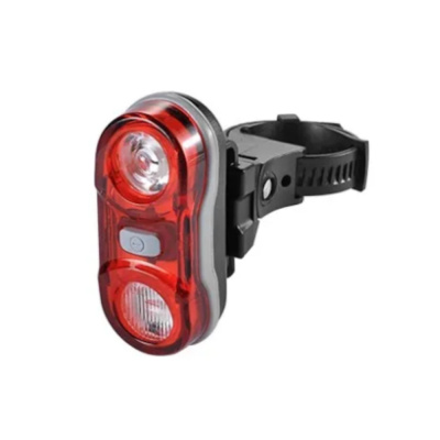 Фара задняя, JY-596,  2 диода LED, 4 режима, AAA*2 шт (в комплекте), водонепроницаемый, 25,4-31,8 мм