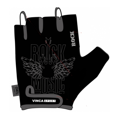 Перчатки велосипедные, ROCK, черные с серым, размер L