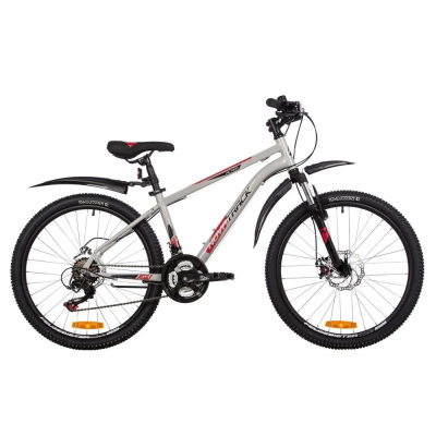 Велосипед NOVATRACK 24" ACTION сталь 14'', серый, 18 скор.TZ500/TS-38/TZ500/SG-6S, диск.торм STG