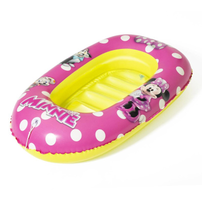 Надувная лодочка 112х71см "Minnie Mouse" с окошком, 3-6 лет, уп.12
