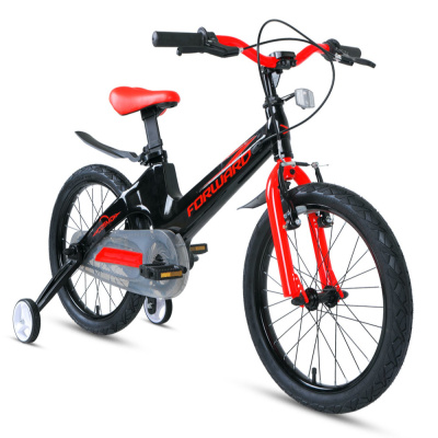 Велосипед FORWARD COSMO 16 2.0 (16" 1 ск.) 2020-2021, черный/красный, 1BKW1K7C1012				