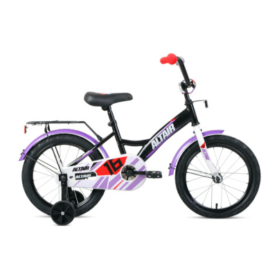 Велосипед ALTAIR KIDS 16 (16" 1 ск.) 2020-2021, черный/белый, 1BKT1K1C1002			