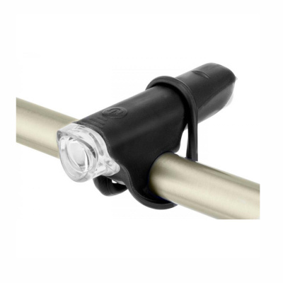 Фонарь JY-267-G передний на руль, 1 суперяркий светодиод, пластик, чёрный - арт.: 560102