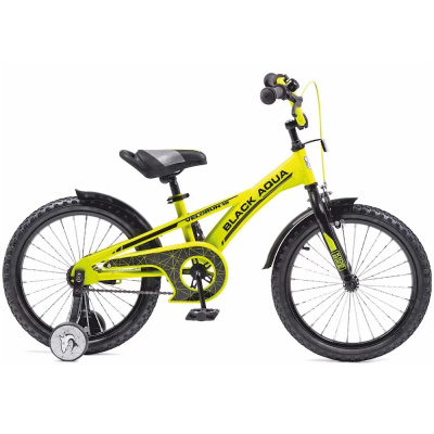 Велосипед Black Aqua Velorun 18", 1s (черно-лимонный)