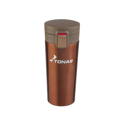 Термос-кружка HS.TMК-02 400ML кофейный TONAR