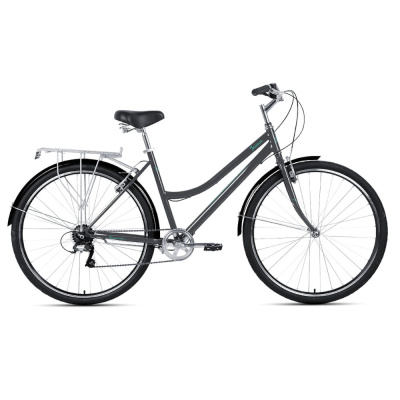 Велосипед FORWARD TALICA 28 2.0 (28" 7 ск. рост. 19") 2022, темно-серый/бирюзовый, RBK22FW28006		