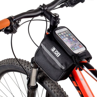 Сумка на верхнюю трубу рамы трёхсекционная 15х11х4,5см (боковая сторона)