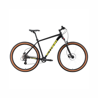 Велосипед Stark'24 Hunter 29.3 HD черный/кислотно-желтый 22"