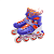 Ролики раздвижные RIDEX Blade Purple, алюм.рама (L (39-42))