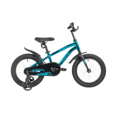 Велосипед NOVATRACK 16" PRIME алюм., синий металлик,  полная защита цепи, ножной тормоз, короткие кр