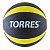 Медбол "TORRES 1 кг", арт.AL00221, резина,  диаметр 19,5 см, черно-желто-белый