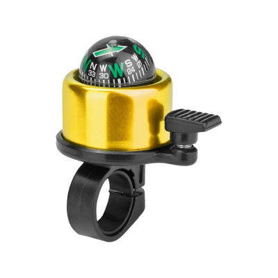 Звонок 14A-02 алюминий/пластик, чёрно-золотистый "Компас"