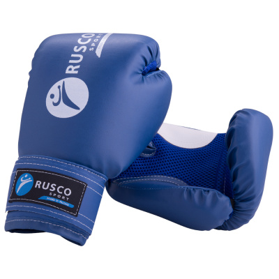 Перчатки боксерские Rusco, 4oz, к/з, синий 1/40