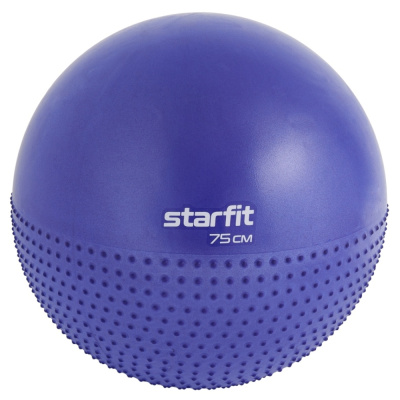 Фитбол полумассажный STARFIT GB-201 75 см, антивзрыв, темно-синий