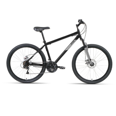 Велосипед ALTAIR MTB HT 26 2.0 D (26" 21 ск. рост. 19") 2022, черный/серый, RBK22AL26113