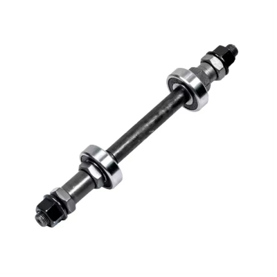 Ось заднего колеса,"МТВ"черная,с пром.подшип,L:3/8"х130х190мм(для алюмин.втул)подшип.6200,"Sh 2711-6