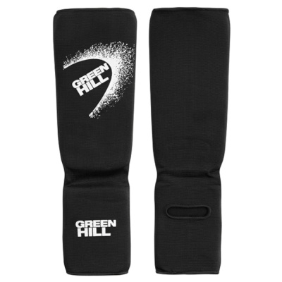 Защита голень-стопа Эластик чёрная (S)