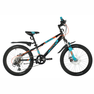 Велосипед NOVATRACK 20" EXTREME черный,  сталь, 6 скор., Shimano TY21/Microshift TS38, дисковый торм