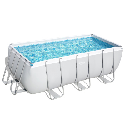 Каркасный бассейн Power Steel 412х201х122см, 8124л, фил.-насос 2006л/ч, лестница, 56456 BW, Bestway,