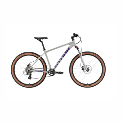 Велосипед Stark'24 Hunter 27.3 HD серый/фиолетовый 18"