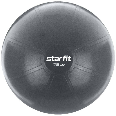 Фитбол высокой плотности STARFIT GB-107 75 см, 1400 гр, антивзрыв, серый 
