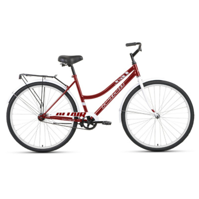 Велосипед ALTAIR CITY 28 low (28" 1 ск. рост. 19") 2020-2021, темно-красный/белый, RBKT1YN81008				