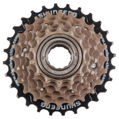 Трещотка 6 ск. 14-16-18-21-24-28T дискретная коричневая