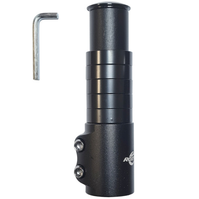 Удлинитель штока вилки, ал., 1 1/8"x138мм чёр., блистер