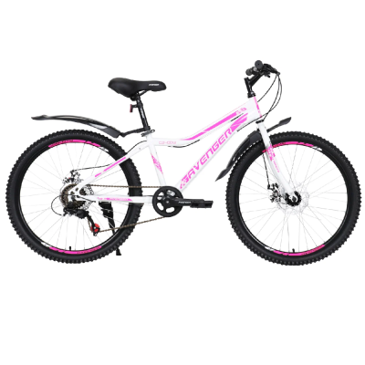 Велосипед 22" AVENGER C221DW, белый/розовый