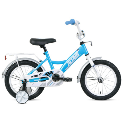 Велосипед ALTAIR KIDS 14 (14" 1 ск.) 2020-2021, бирюзовый/белый, 1BKT1K1B1007