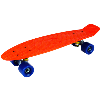 Доска-круизер, дека 27*8" оранж., колеса PU синии