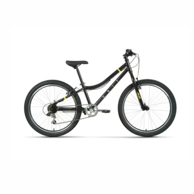 Велосипед FORWARD UNIT 24 1.0 (24" 6 ск. рост. 12") 2023, черный/желтый
